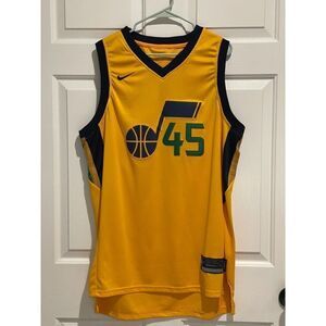 Nike Donovan Mitchell NBA Utah Jazz Green Alternate Swingman Gold Jersey